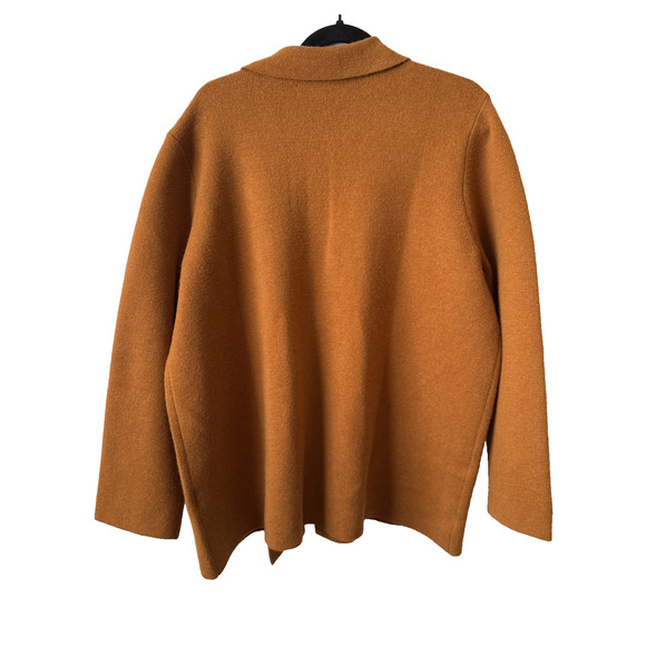 ON 34th Women’s XXL Boho Chic Rust Orange Knit Sweater Blazer Business Travel - Picture 3 of 12